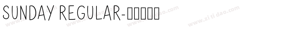sunday regular字体转换